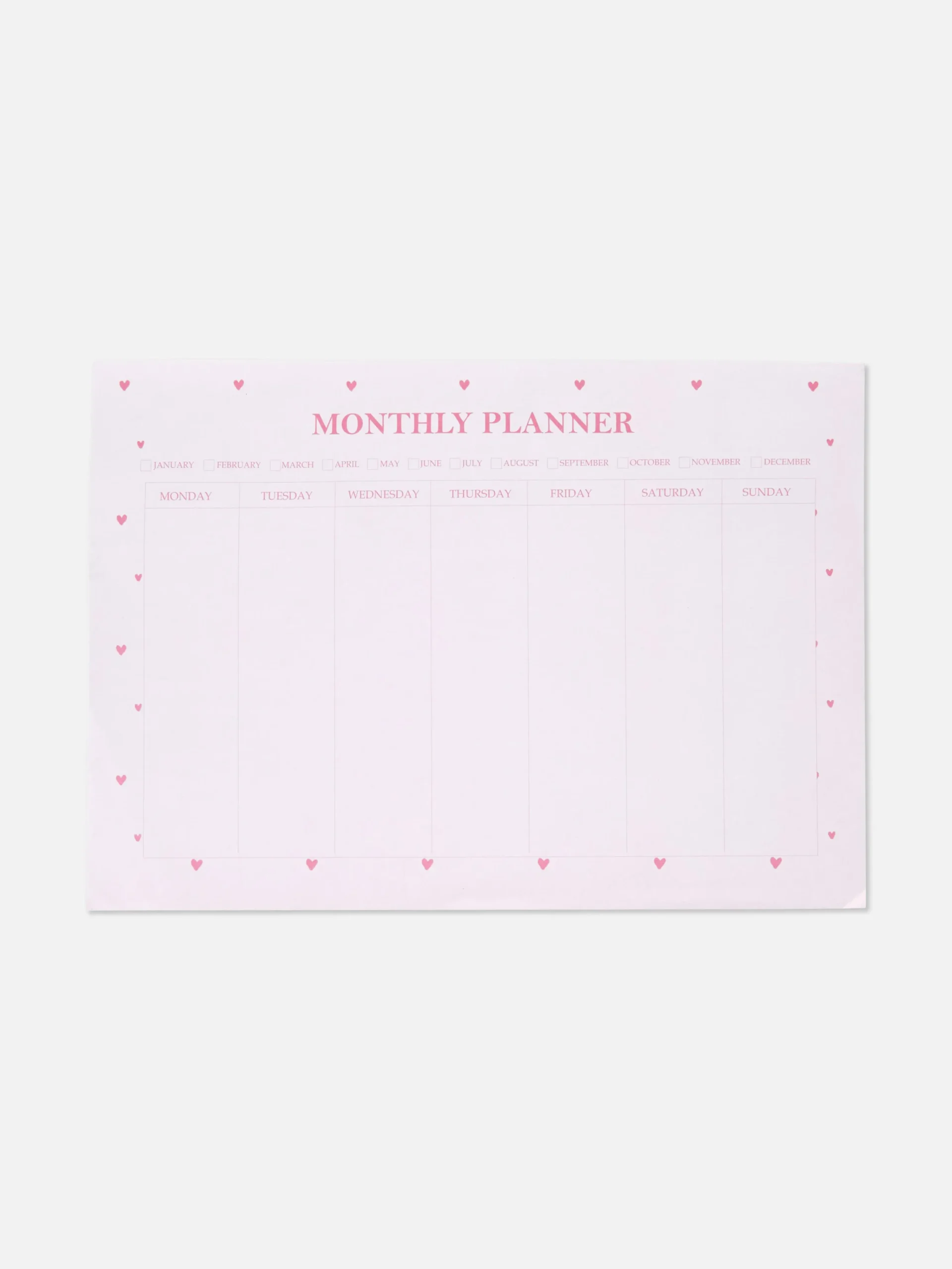 Discount A4-Monatsplaner Mit Herzmuster Kinder Notizbücher