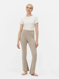 Sale Ausgestellte Leggings Mit Hohem Bund Damen Hosen Und Leggings