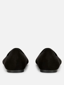 Ballerinas In Wildleder-Optik Damen Flache Schuhe