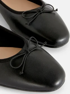 Outlet Ballerinas Mit Schleife Damen Flache Schuhe