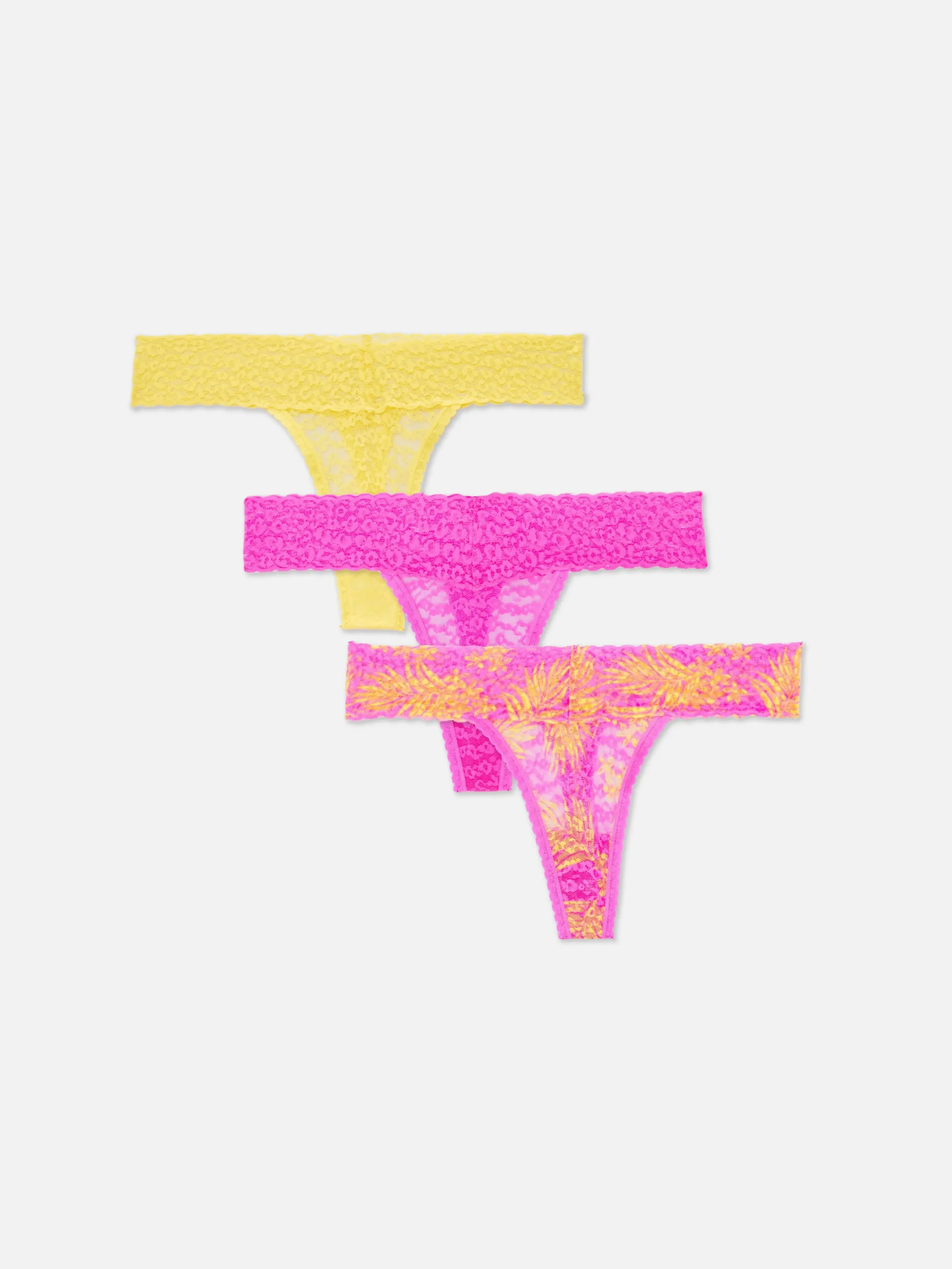 Online Bandeau-Tangas Aus Spitze, 3er-Pack Damen Slips