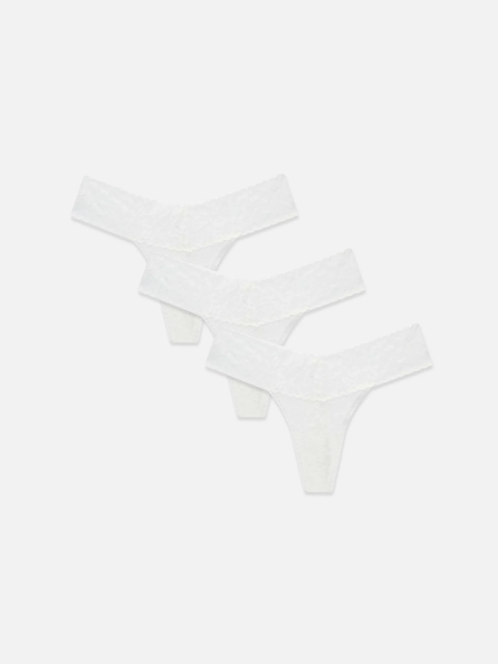 Outlet Bandeau-Tangas Aus Spitze, 3er-Pack Damen Slips