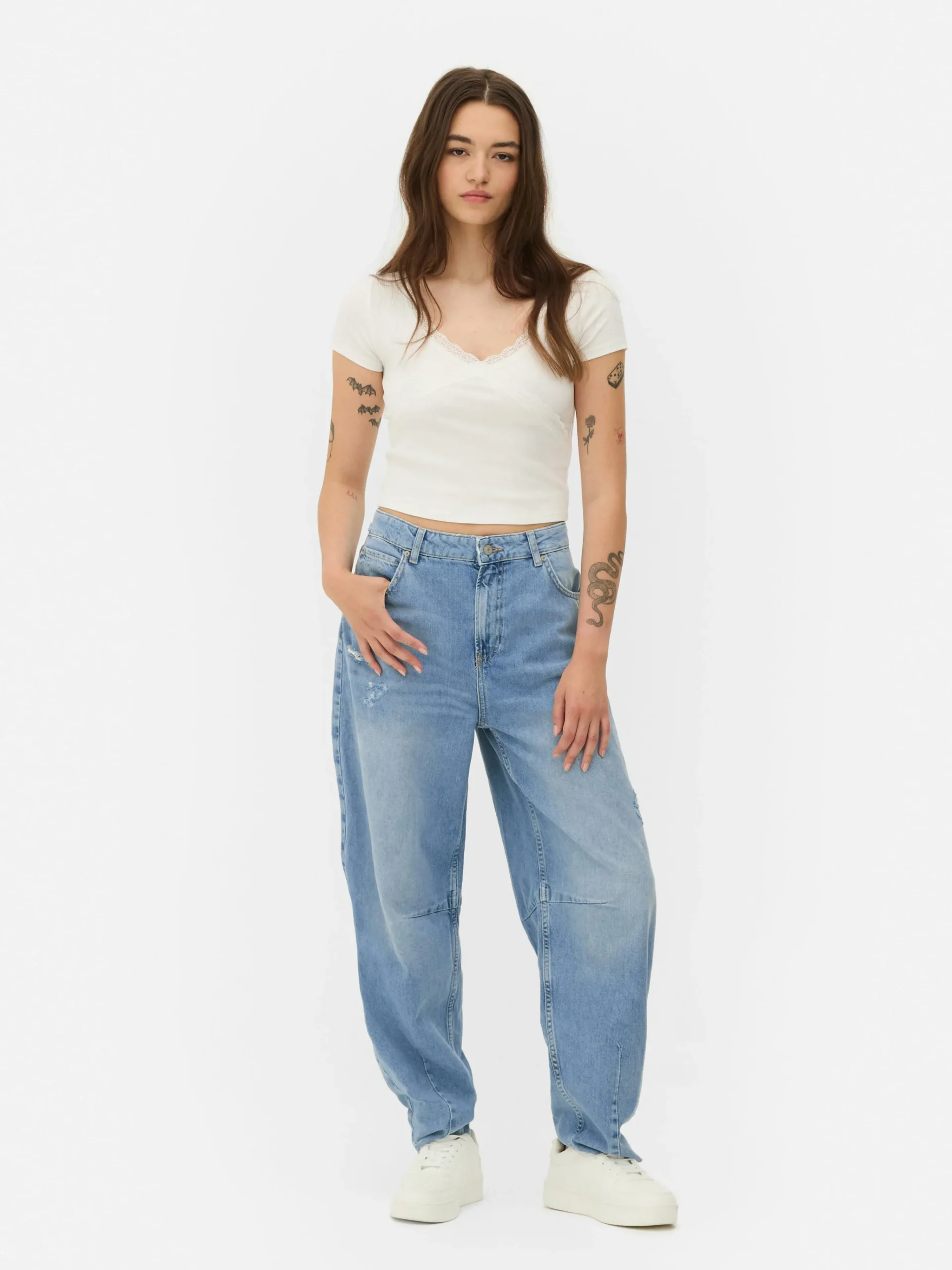 Clearance Barrel-Jeans Damen Jeans
