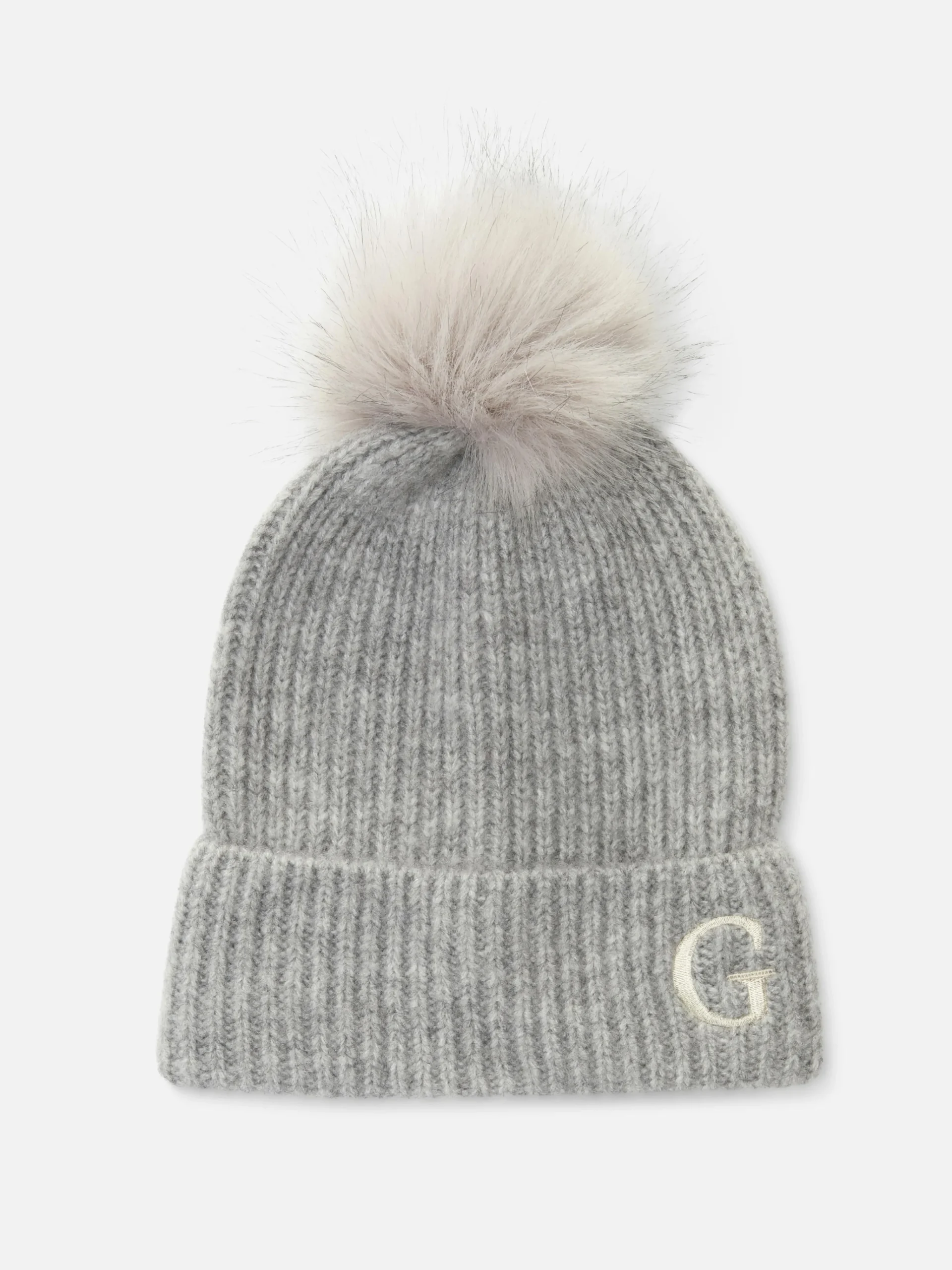 Best Beanie Mit Bommel Und Gestickter Initiale Damen Mützen, Handschuhe Und Schals