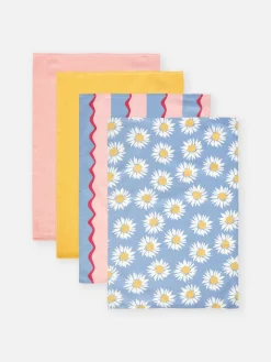 Sale Bedruckte Geschirrtücher, 4er-Pack Geschirr