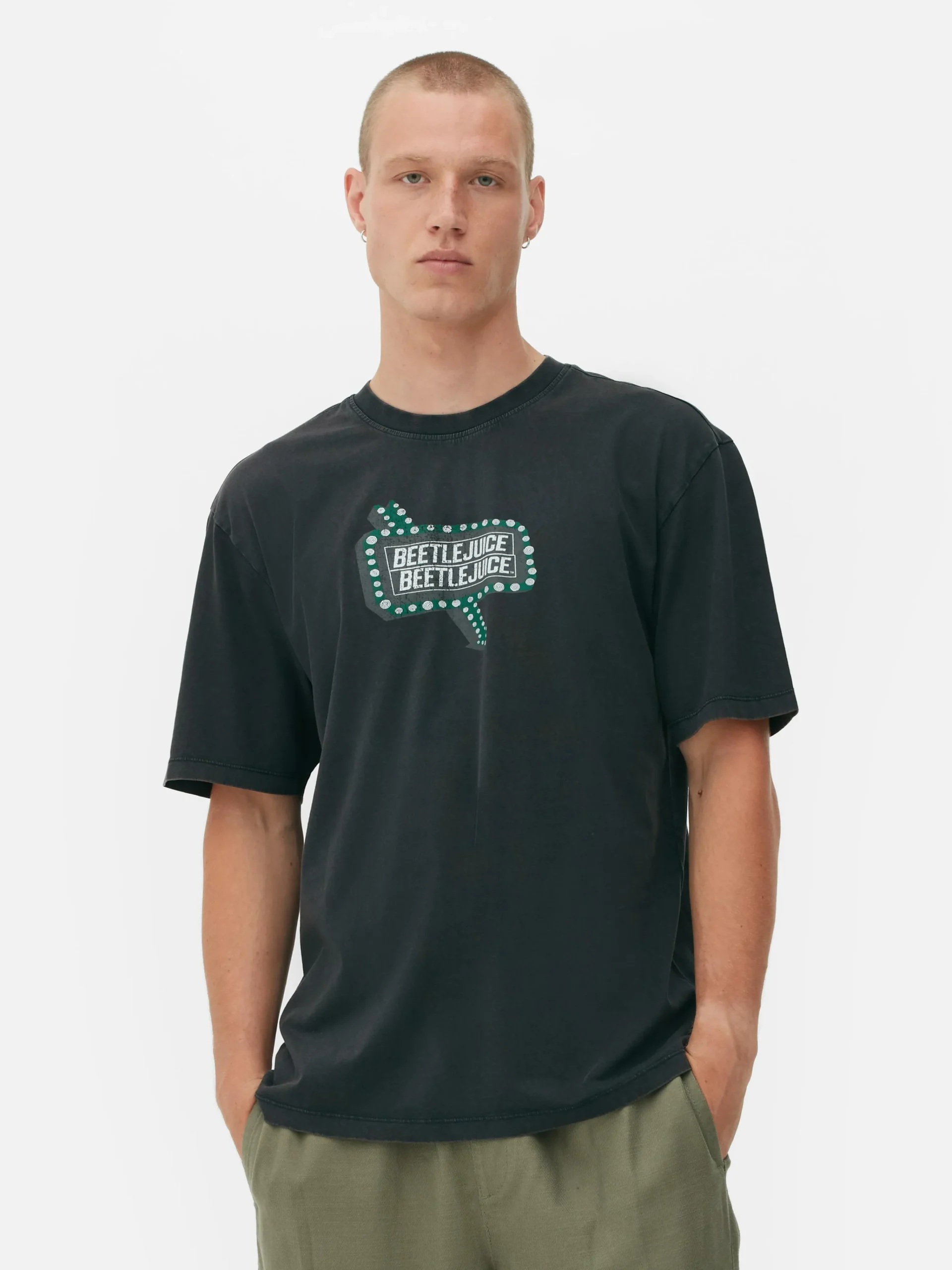 Outlet „Beetlejuice“ T-Shirt In Verwaschener Optik Herren Beetlejuice|Halloween Alle