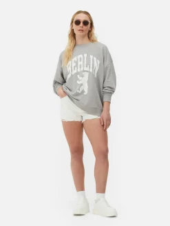 „Berlin“ Sweatshirt Im Oversized-Look Damen Hoodies Und Sweatshirts