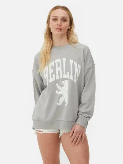 „Berlin“ Sweatshirt Im Oversized-Look Damen Hoodies Und Sweatshirts