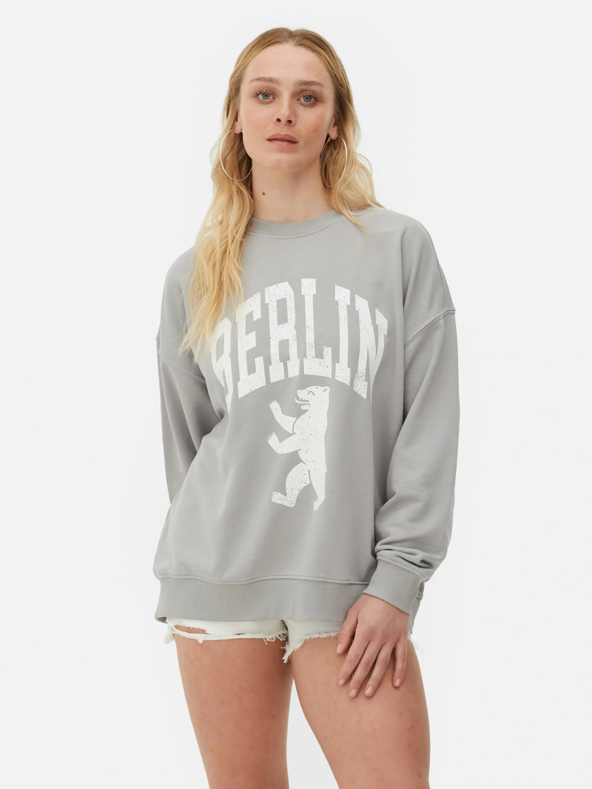 „Berlin“ Sweatshirt Im Oversized-Look Damen Hoodies Und Sweatshirts