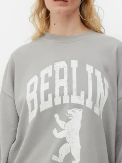 „Berlin“ Sweatshirt Im Oversized-Look Damen Hoodies Und Sweatshirts