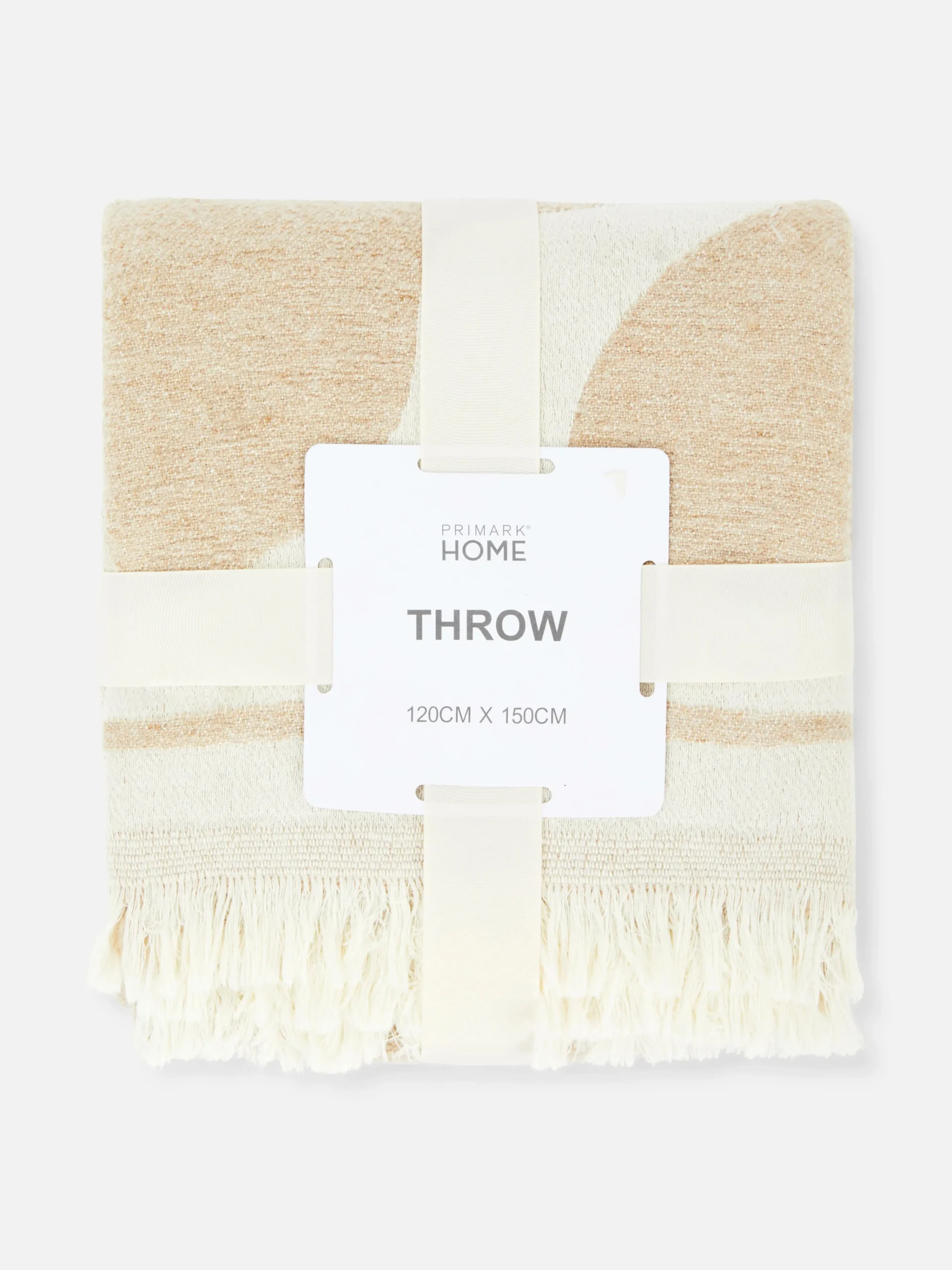 Überwurf Mit Abstraktem Blätter-Print Und Fransen Decken Und Überwurfe