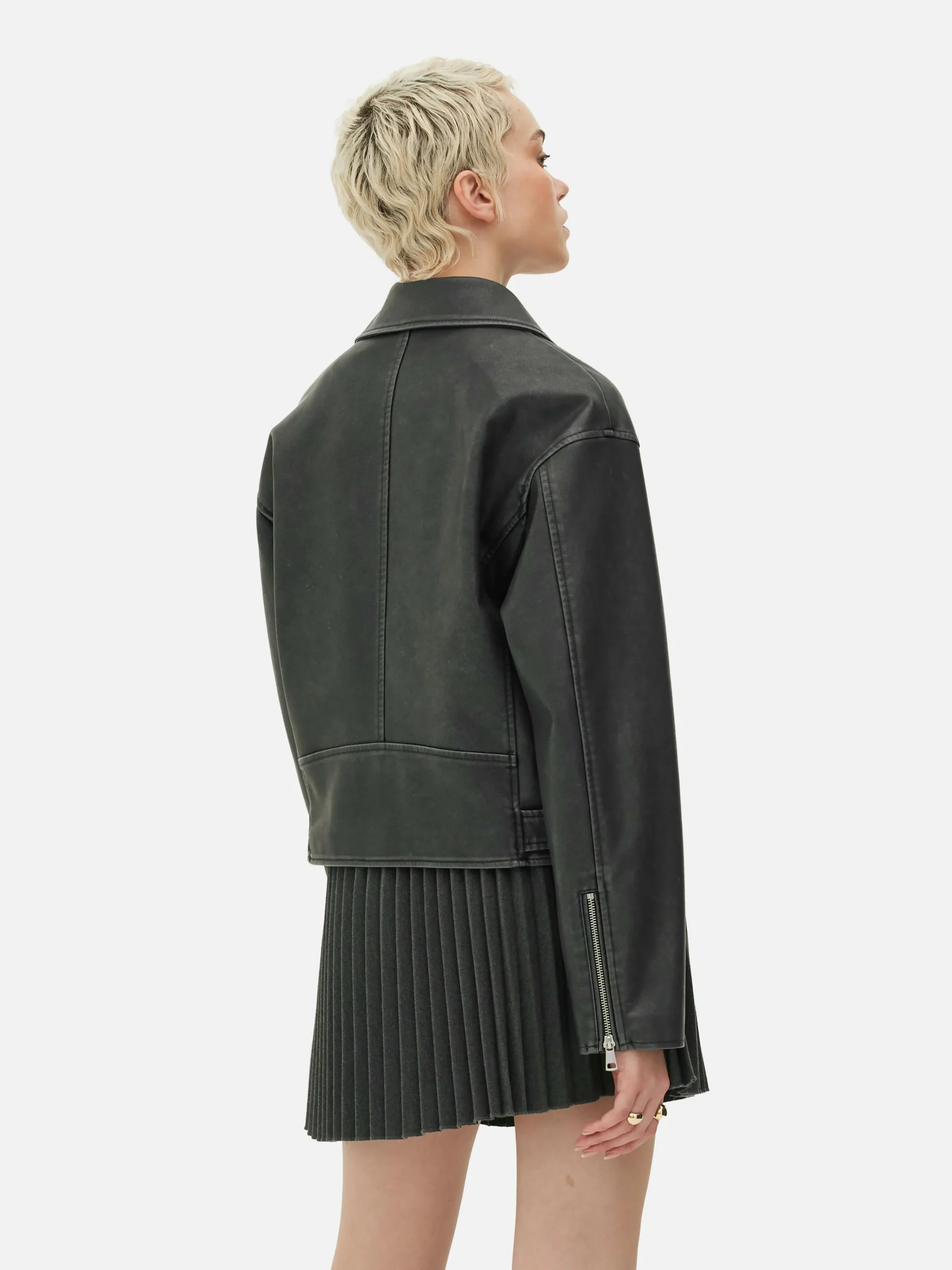 Online Bikerjacke Aus Kunstleder Im Used-Look Damen Jacken Und Mäntel