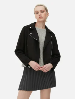 Hot Bikerjacke In Wildleder-Optik Damen Jacken Und Mäntel