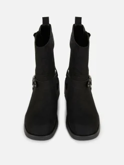 Online Bikerstiefel In Wildleder-Optik Damen Stiefel