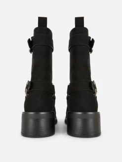 Online Bikerstiefel In Wildleder-Optik Damen Stiefel