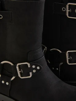 Online Bikerstiefel In Wildleder-Optik Damen Stiefel