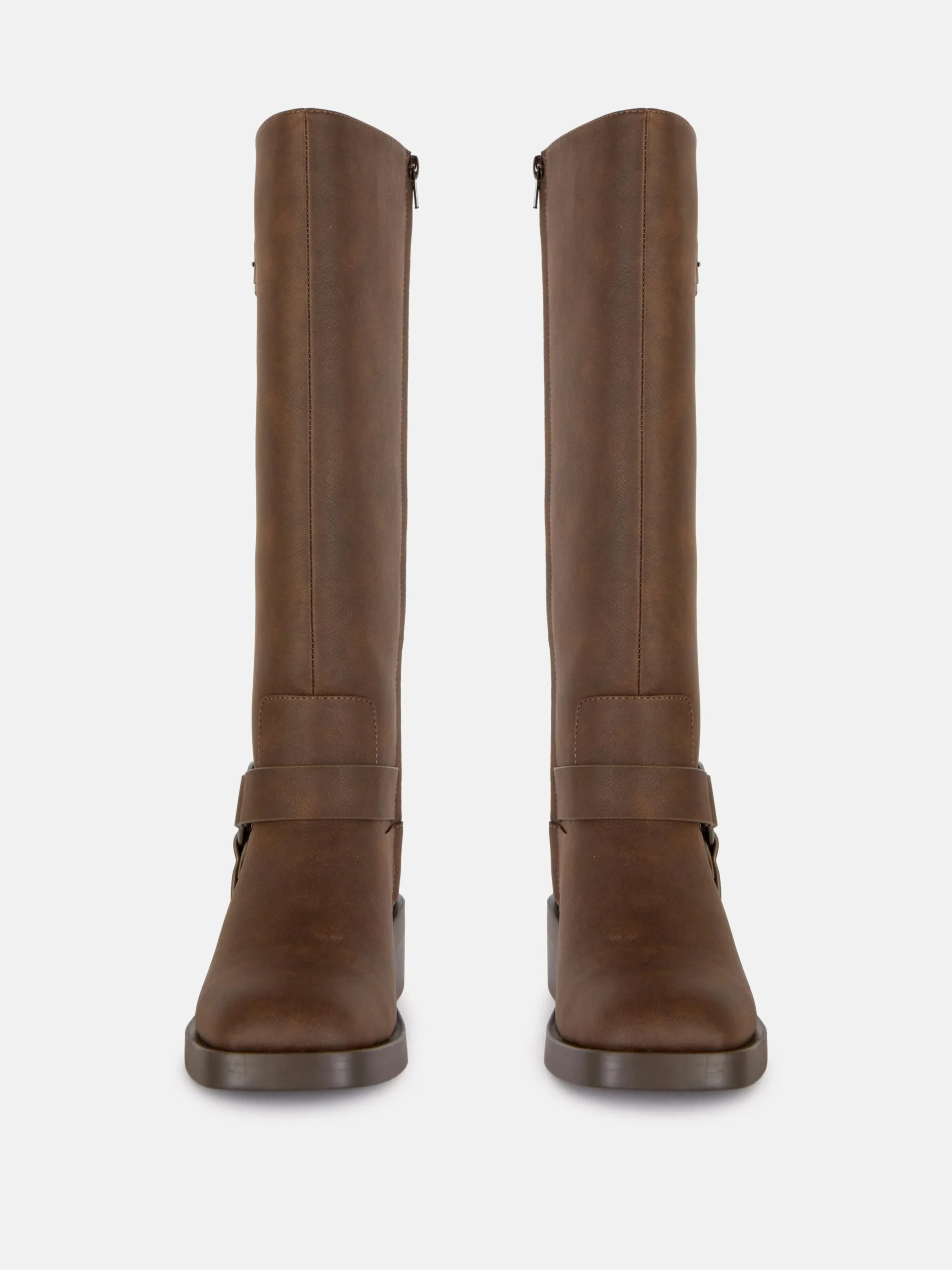 Discount Bikerstiefel Mit Eckiger Zehenpartie Damen Stiefel