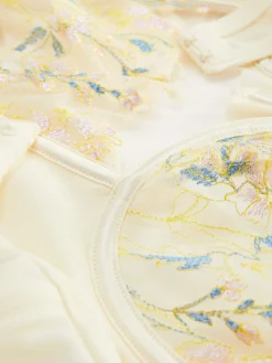 Discount Bodysuit Aus Netzstoff Mit Blumenstickerei Damen Dessous-Sets