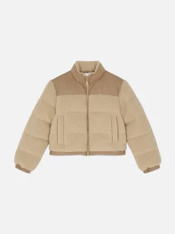 Discount Borg-Pufferjacke Mit Einsätzen Kinder Jacken Und Mäntel