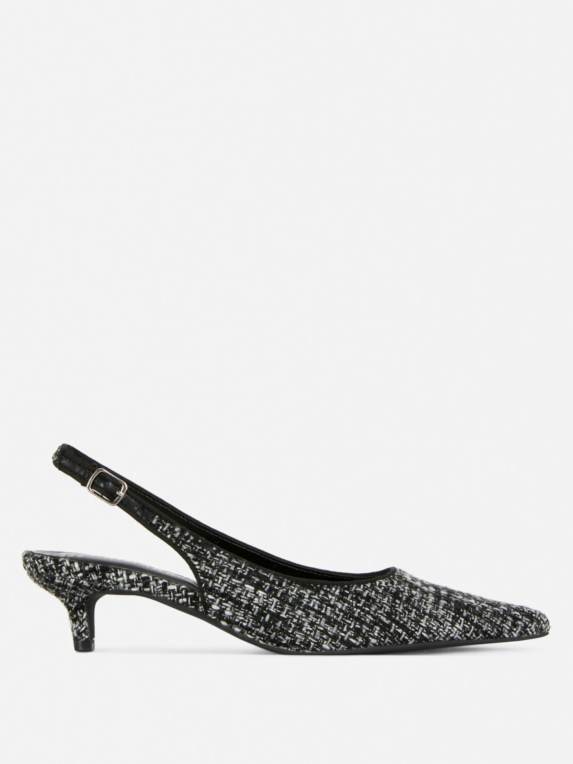 Clearance Bouclé-Slingback-Pumps Mit Kitten-Heels Damen Heels