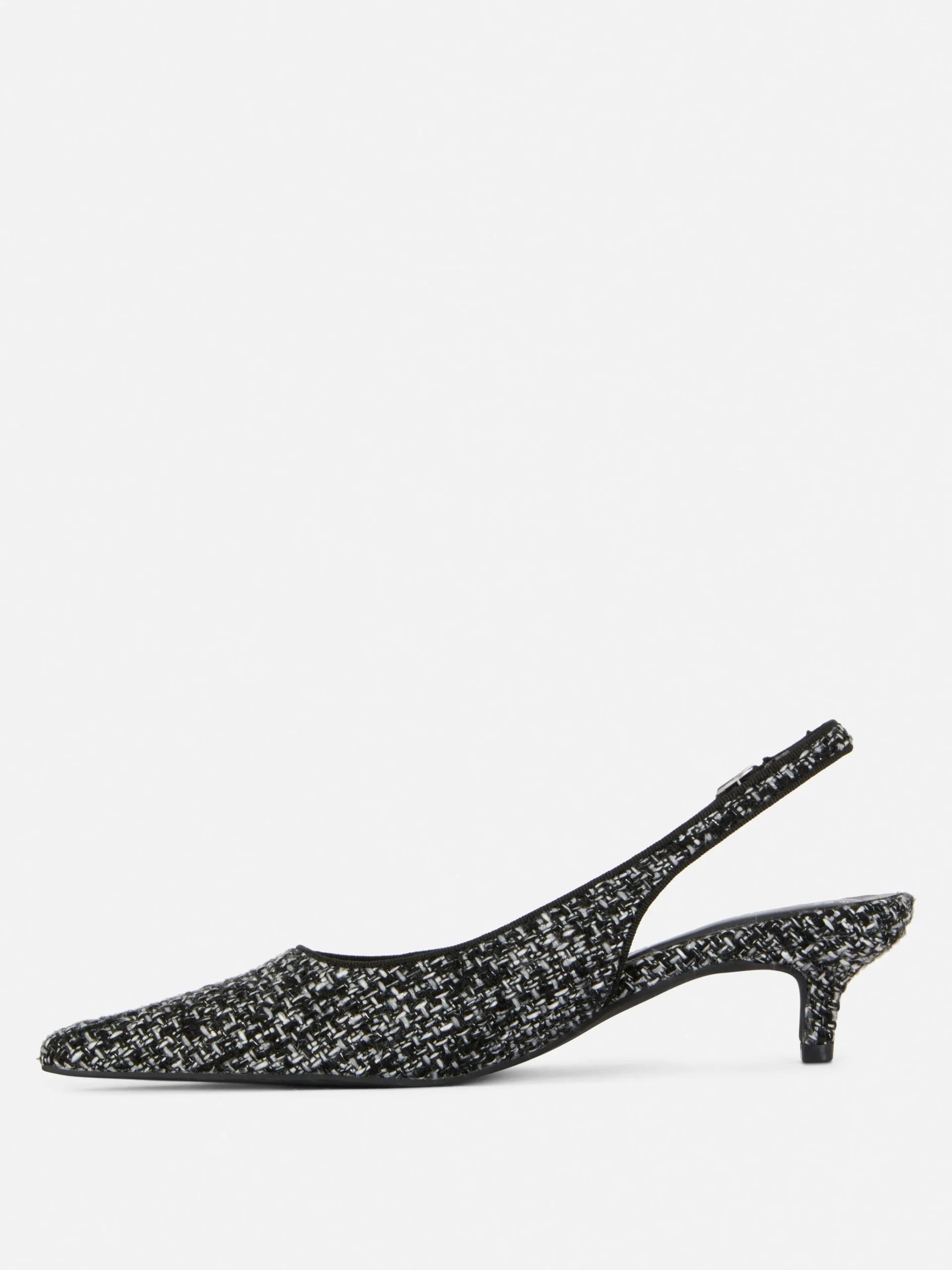 Clearance Bouclé-Slingback-Pumps Mit Kitten-Heels Damen Heels