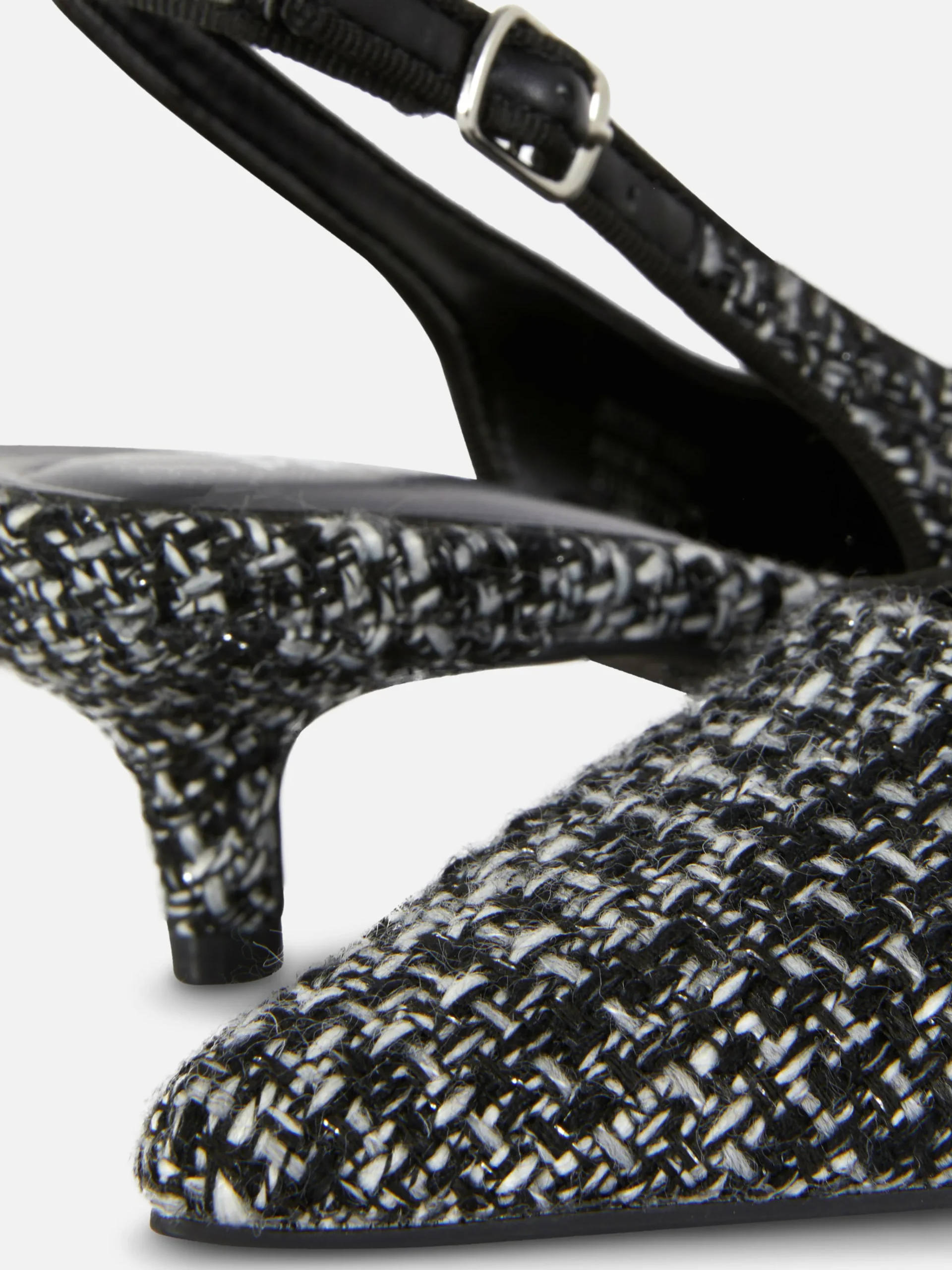 Clearance Bouclé-Slingback-Pumps Mit Kitten-Heels Damen Heels