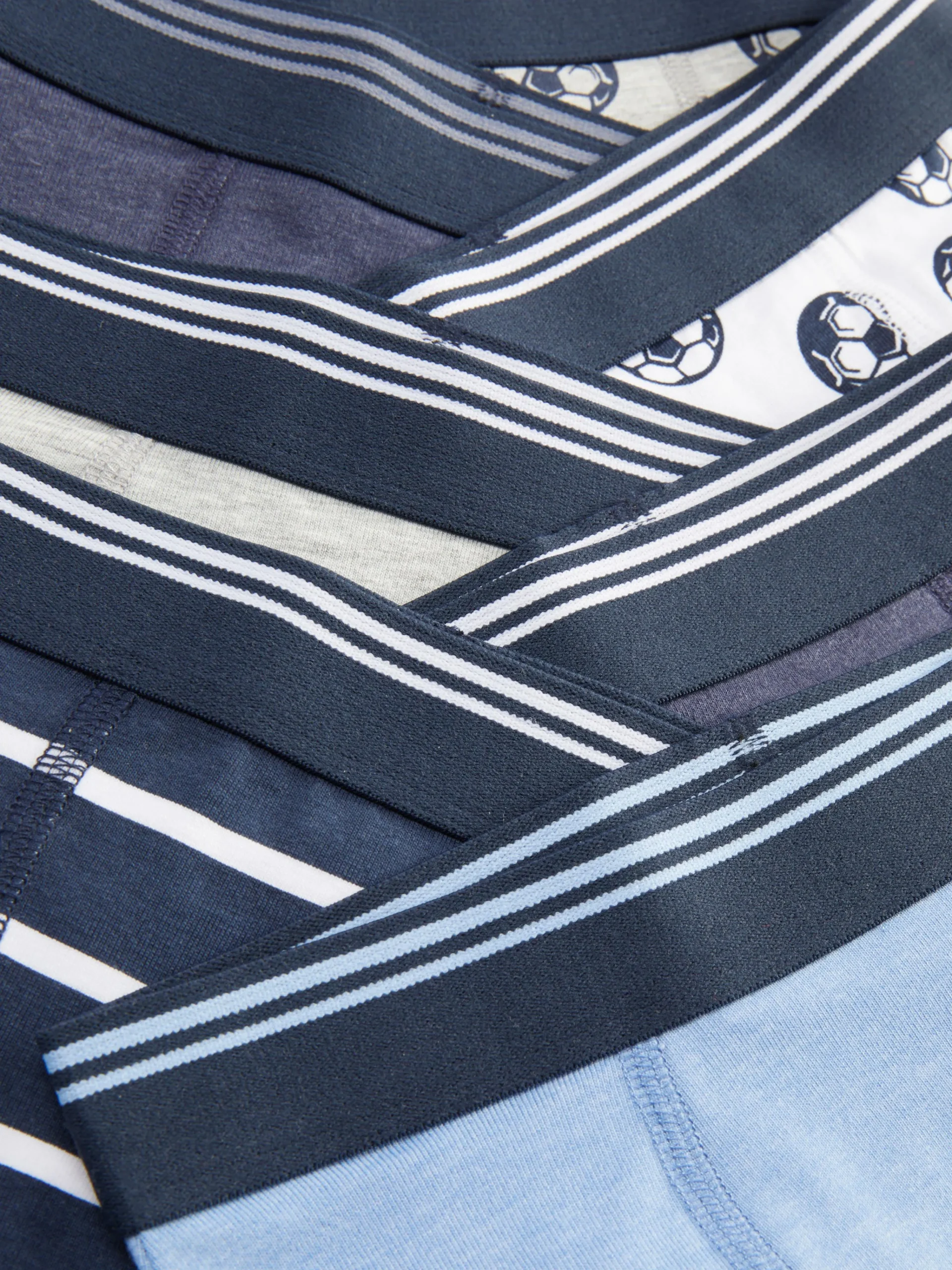 Clearance Boxershorts Mit Fußball-Prints, 7er-Pack Kinder Unterwäsche