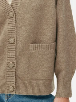 Sale Boyfriend-Strickcardigan Mit V-Ausschnitt Damen Pullover Und Cardigans