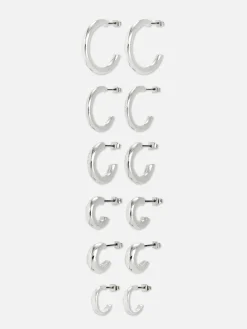 Best Breite Creolen, 6er-Pack Damen Schmuck