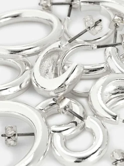 Best Breite Creolen, 6er-Pack Damen Schmuck