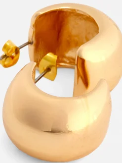 Breite Halbcreolen Damen Schmuck