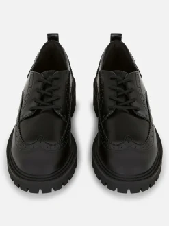 Hot Brogues Mit Dicker Sohle Zum Schnüren Damen Flache Schuhe