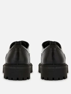 Hot Brogues Mit Dicker Sohle Zum Schnüren Damen Flache Schuhe