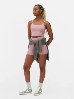 Hot Butterweiches, Kurzes Gym-Trägertop Damen Fitnesskleidung Und Activewear