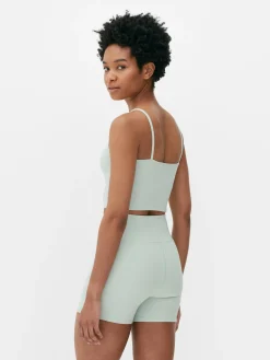 Outlet Butterweiches, Kurzes Gym-Trägertop Damen Fitnesskleidung Und Activewear