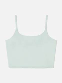 Outlet Butterweiches, Kurzes Gym-Trägertop Damen Fitnesskleidung Und Activewear