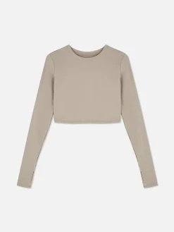 Hot Butterweiches, Langärmeliges „Rita Ora“ Sport-Top Damen Fitnesskleidung Und Activewear