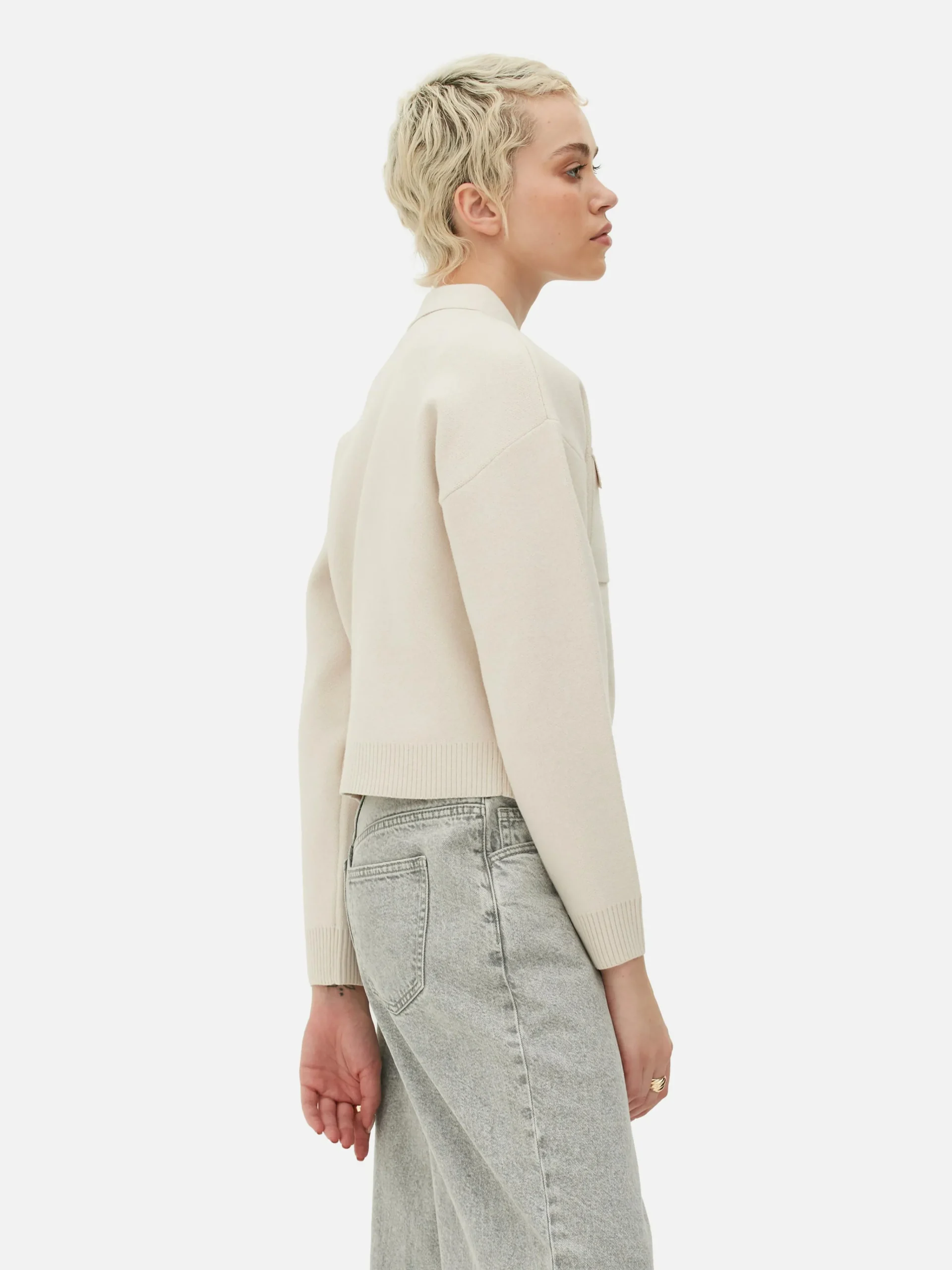 New Cardigan Mit Knopfleiste Und Kragen Damen Pullover Und Cardigans