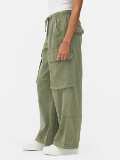 Clearance Cargohose Mit Bindegürtel Damen Denim|Jeans