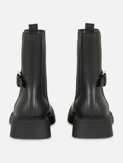 Online Chelseaboots Aus Kunstleder Mit Eckigem Zehenbereich Damen Stiefel