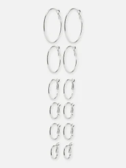 Best Creolen In Verschiedenen Größen, 6er-Pack Damen Schmuck