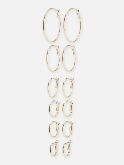 Sale Creolen In Verschiedenen Größen, 6er-Pack Damen Schmuck