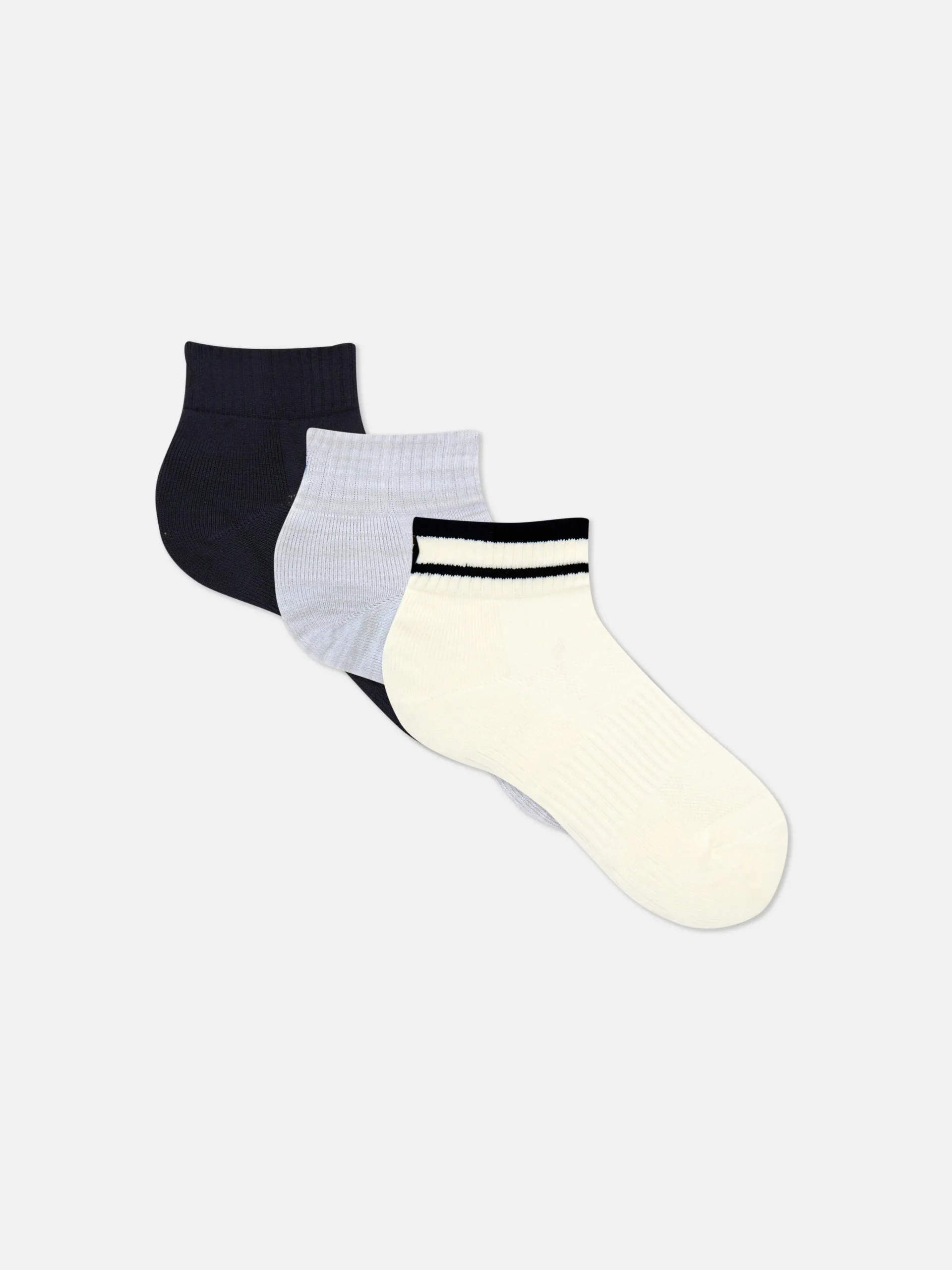 Clearance Crew-Socken In 1/4-Länge Aus Mikrofaser, 3er-Pack Damen Socken
