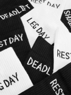Hot Crew-Sportsocken Mit Slogan, 5er-Pack Herren Socken|Sportbekleidung