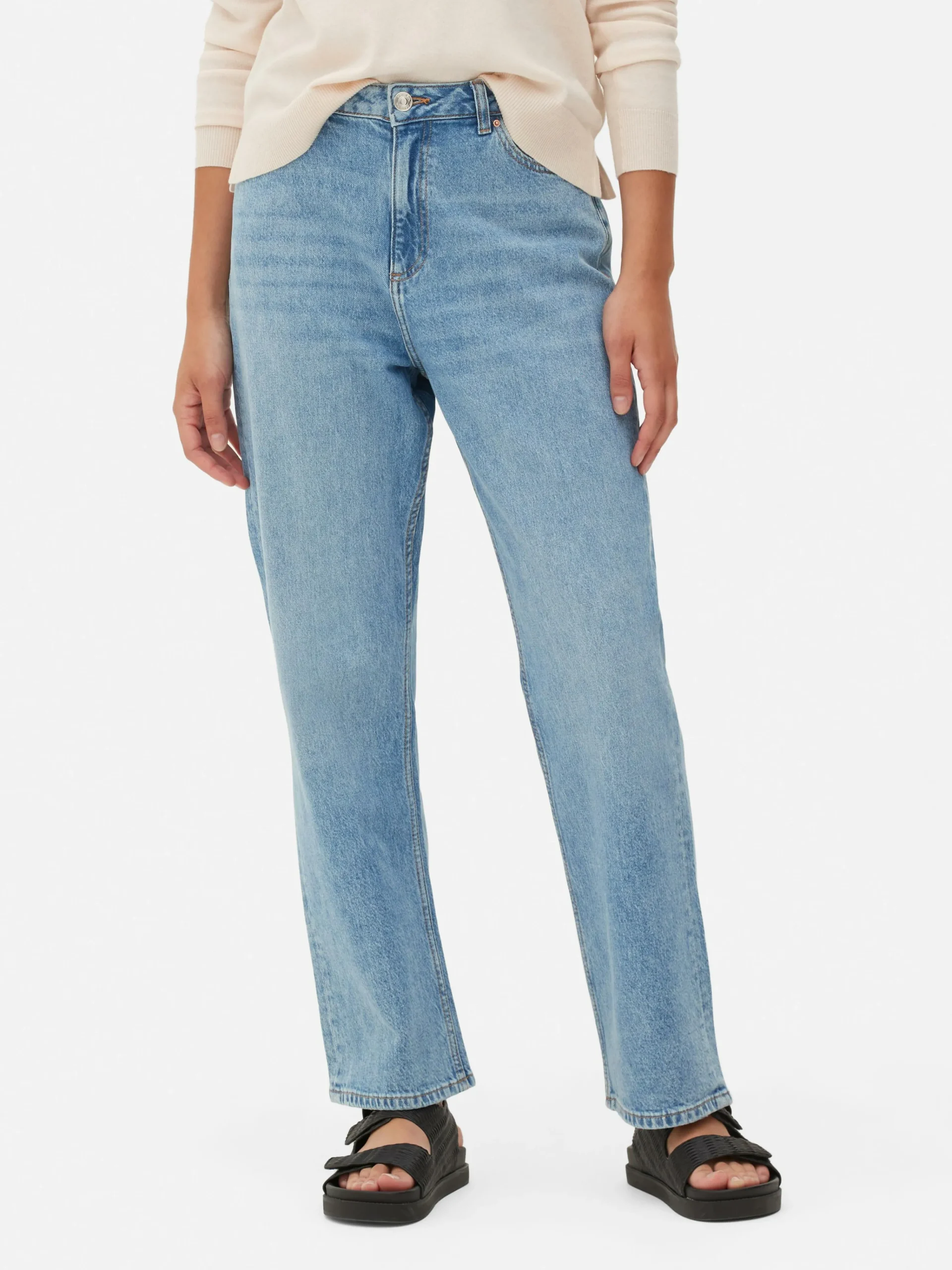 Hot Denim Jeans Mit Geradem Bein Damen Denim|Jeans