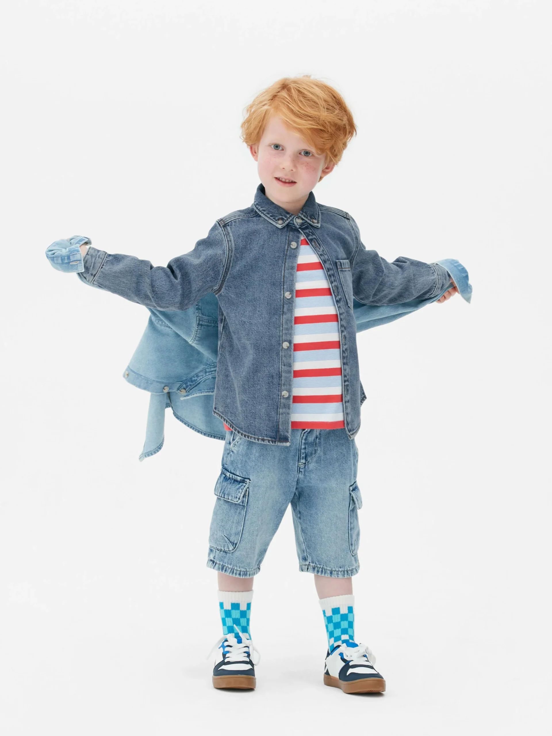 Discount Denim-Hemd Mit Knopfleiste Kinder Hemden