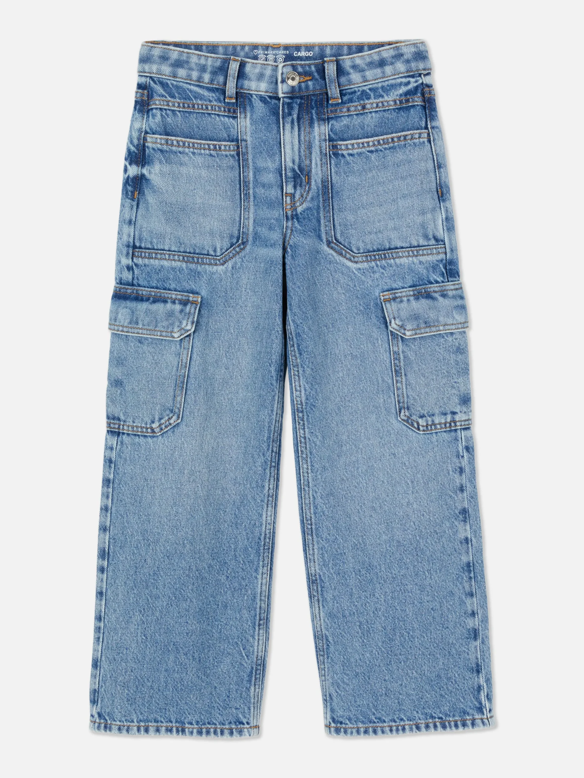 Sale Denim-Jeans Im Cargostil Mit Weitem Bein Kinder Jeans