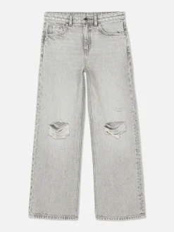 Clearance Denim-Jeans Mit Weitem Bein Und Schlitz Kinder Jeans