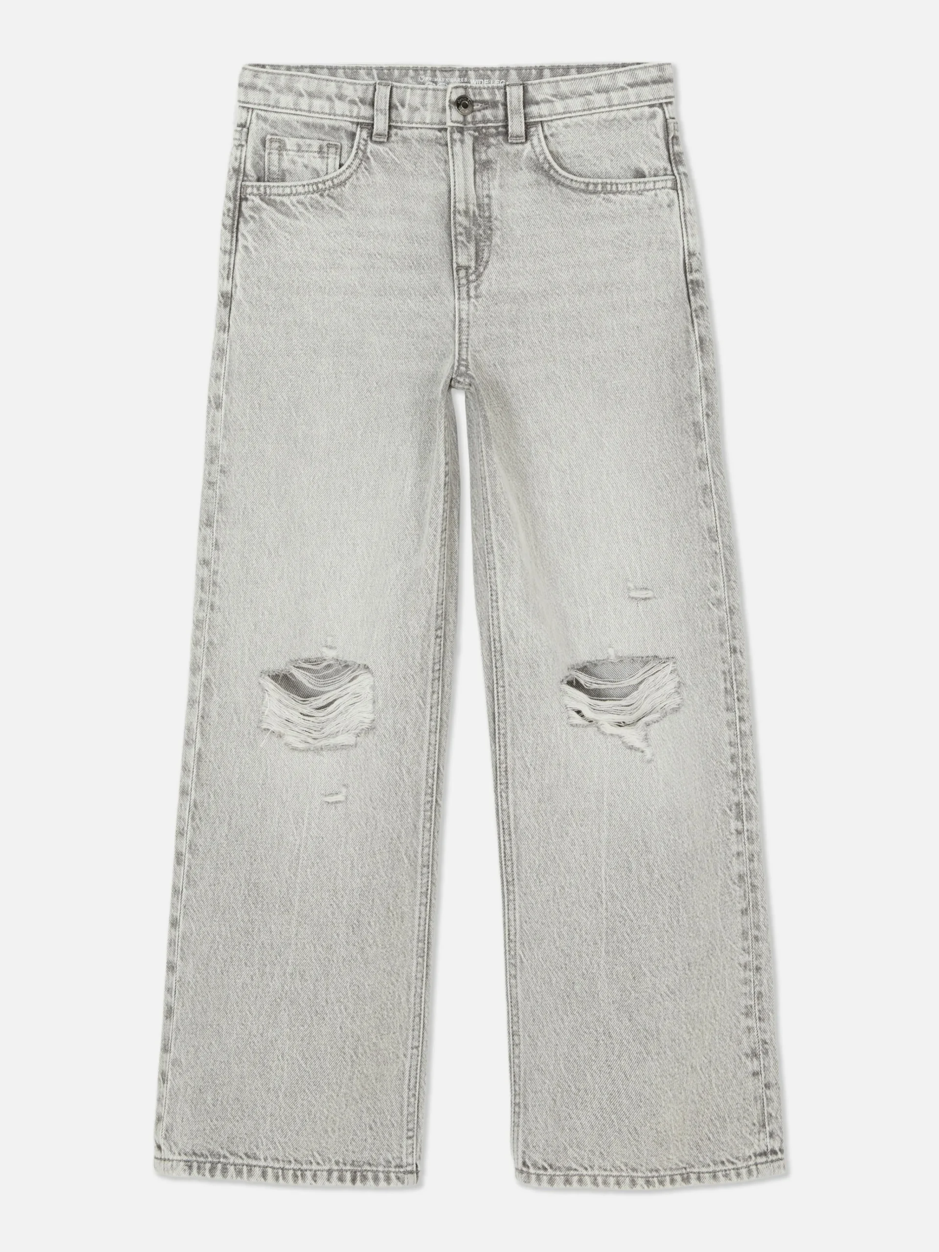 Clearance Denim-Jeans Mit Weitem Bein Und Schlitz Kinder Jeans