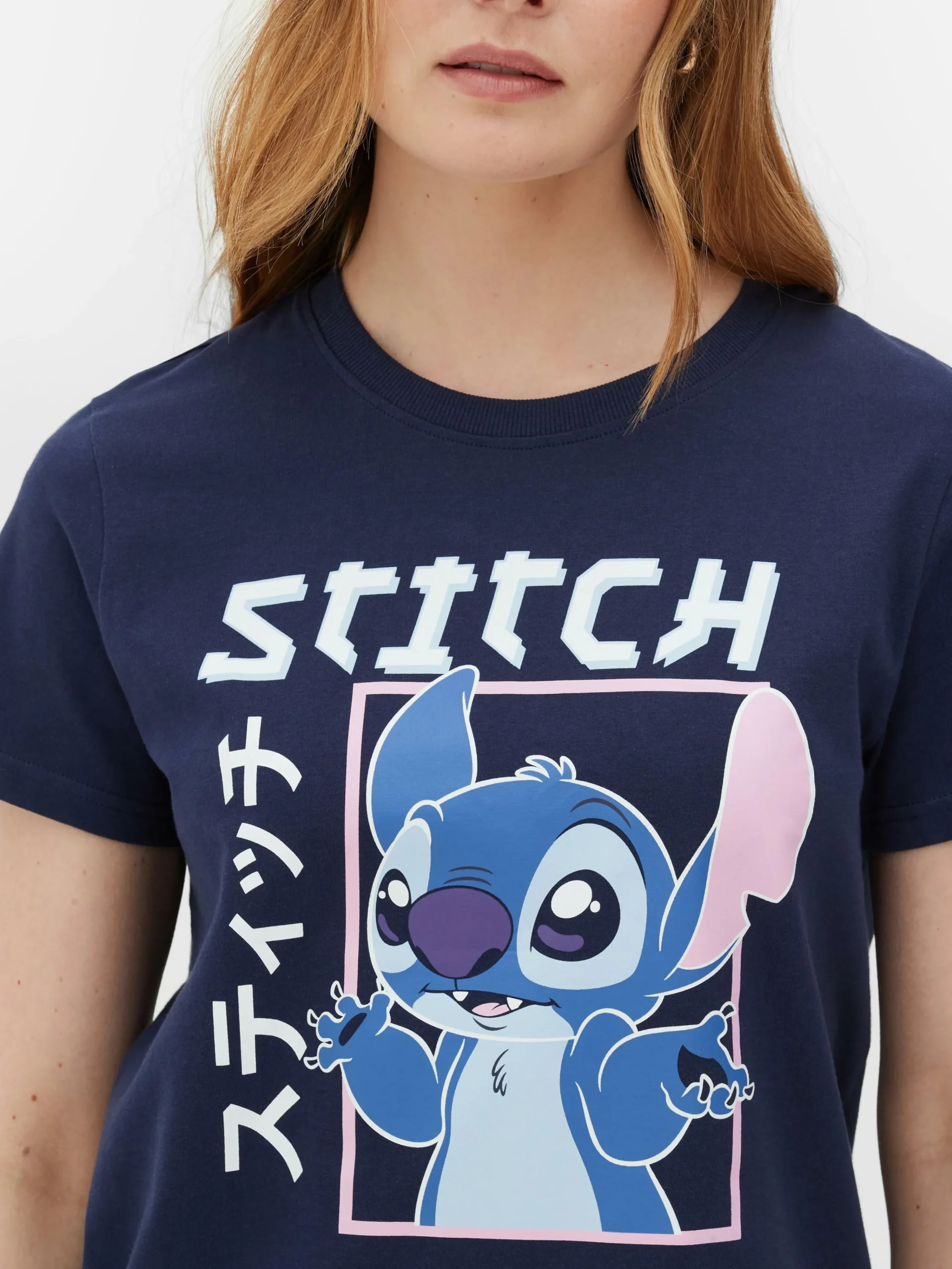 „Disney Lilo & Stitch“ T-Shirt Im Manga-Stil Damen Tops Und T-Shirts